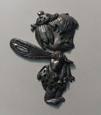 FIGURA IN FERRO SERIE I PICAPIEDRA BAM BAM HANNA BARBERA ANNI 60/70 VINTAGE