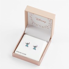 Disney Lilo & Stitch Sterling Silver Blue Enamel Stitch Stud Earrings