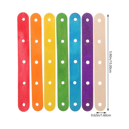 100pcs Popsicle Sticks For Crafts: Colored Wood Crafting Sticks Natural Jumbo - Picture 7 of 12