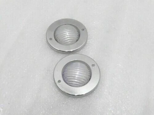 For WILLYS CJ-3B CJ3 CJ5 CJ6 JEEP PARKING TURN SIGNAL LIGHT RING PAIR #B223 - Image 2 of 3