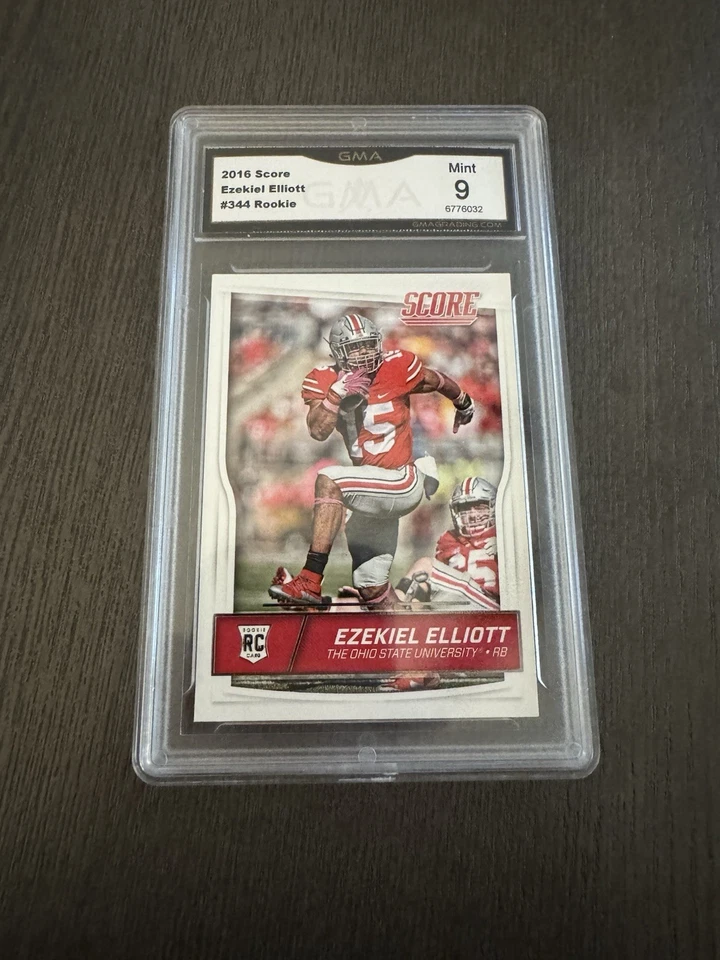 2016 Panini Score Rookies #344 EZEKIEL ELLIOTT Rookie RC - Graded GMA 9 MINT MT - Image 3 of 3