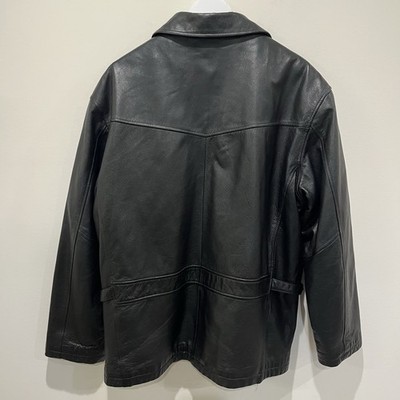 Vintage Wilsons M Julian Leather Jacket Mens Large Black Full Zip