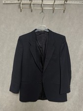 Giorgio Armani Blazer Men 41L Blue Mani Italy Winter Flannel Brass Btn Coat Luxe