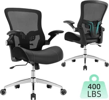 Luckyear Office Chair Ergonomic Desk Chair-400lbs Big and Tall Heavy Duty, Wi...