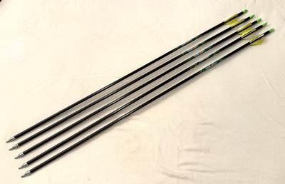 Beman ICS Hunter 400 Carbon Hunting Arrows  with Vanes 8.4 gpi 28.75'' QTY. 5