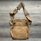 Original WW1 M1917 Gas Mask Carry Bag Canvas Shoulder Bag US Military Khaki