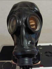 Gasmaske russisch GP5 mit Latexhaube - schwarz - Gummi Rubber Latex