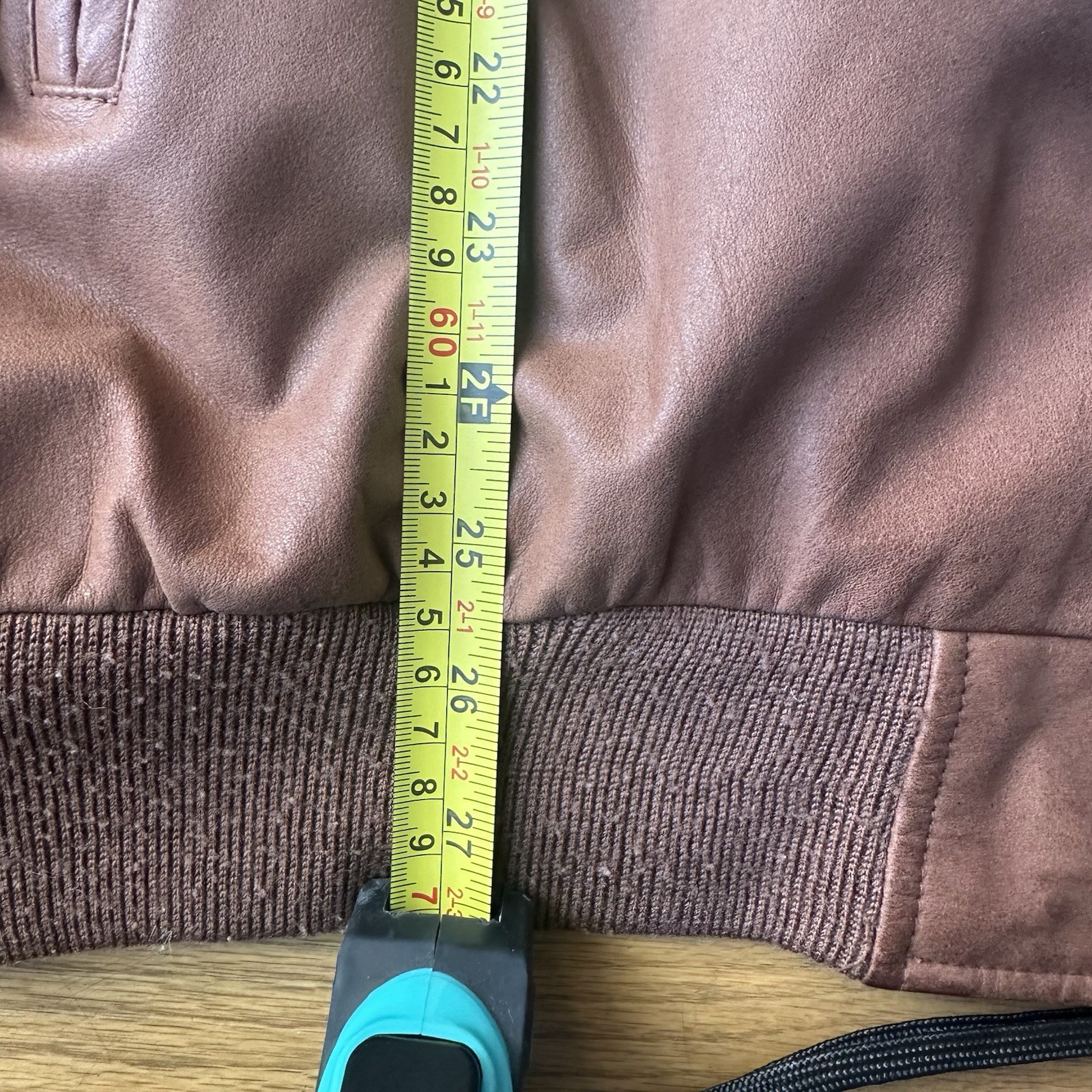 Men's Authentic Leather Bomber Jacket - Light Brown - Size 54 / XL image 4
