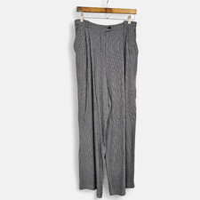 Vintage Ann Taylor Checked High Waisted Pleated Wide Leg Relaxed Trouser Pant 14