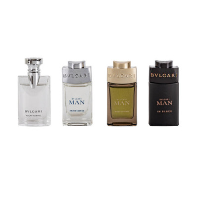 Bvlgari Herren Coffret Geschenkset (4 x 5 ml) Luxus Mini Duft Kollektion