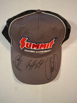 NHRA - Summit Racing - Antron Brown- Clay Millican - Juff Lutz Autographed Hat  