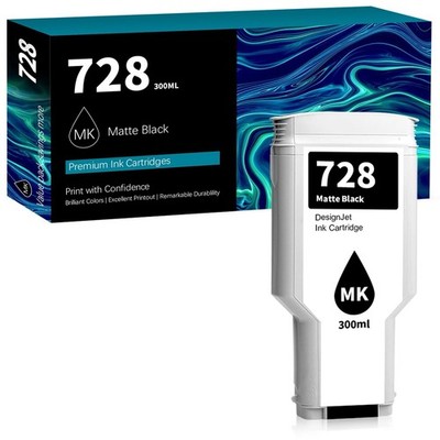 728XL Matte Black Ink Cartridge 300ml For HP DesignJet T730 T830 Plotter Printer