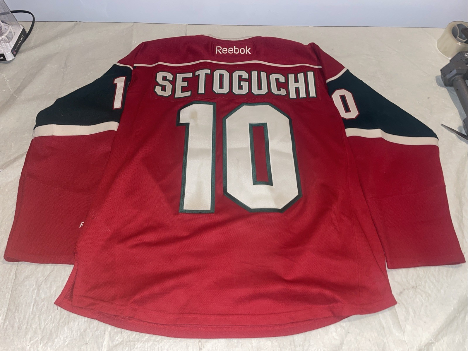 Devin Setoguchi Minnesota Wild Jersey Red Clean Mens Large Vintage NHL Reebok