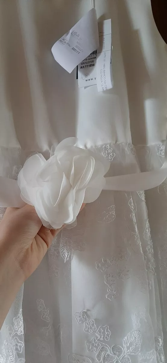 Vestito Abito Damigella Comunione Cresima Cerimonia Bambina 12