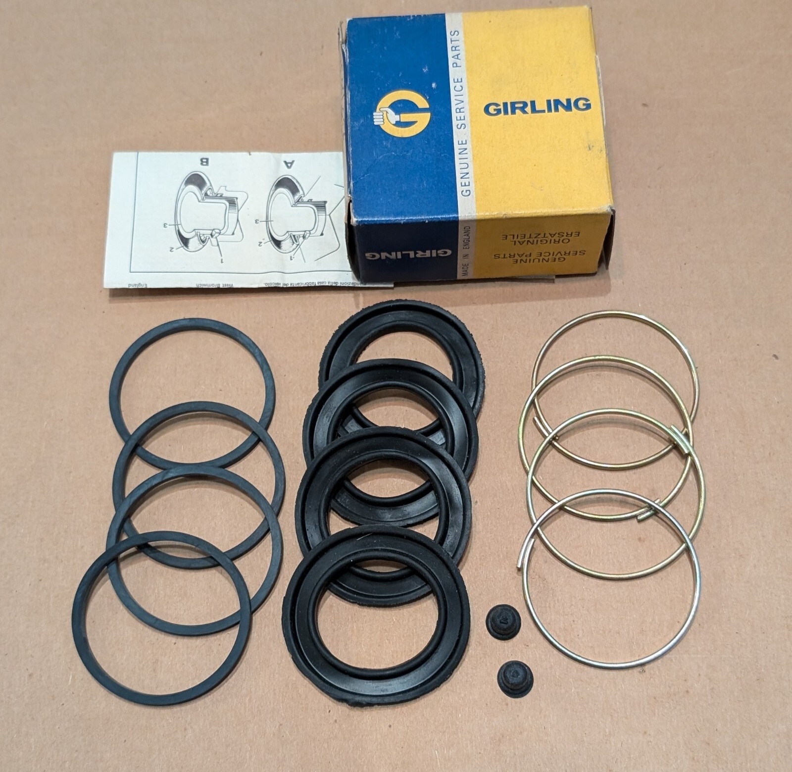 NOS Mopar Girling Rootes Disc Brake Caliper Kit for 1971-1973 Plymouth Cricket