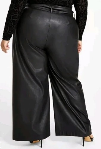 Women’s NWT Nina Parker Faux Leather Plus Size Pants 24W - Picture 2 of 3