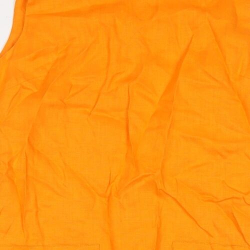 Sosander Womens Orange Polyester A-Line Size 8 Round Neck Zip - Picture 9 of 10