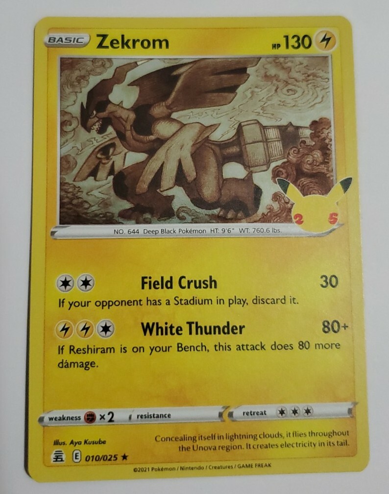 Zekrom 010/025 Pokemon Celebrations Holo Rare Pokemon Card Mint Pack Fresh  | eBay