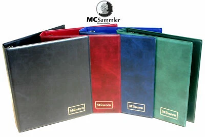 MC SAMMLER Münzenalbum Münzalbum für 200 Stück 1 Euro, 2 Euro Münzen, 50 Eurocent NEU!