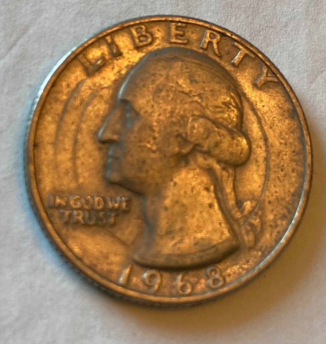 1968 Washington Quarter No mint mark planchet error | eBay