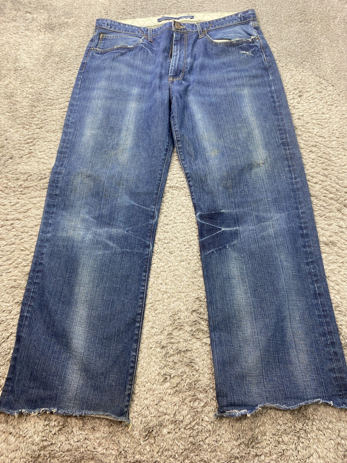 Polo Ralph Lauren Jeans Mens 40x32 Shaw Ashmore Baggy Straight Denim Vtg 90s Y2K