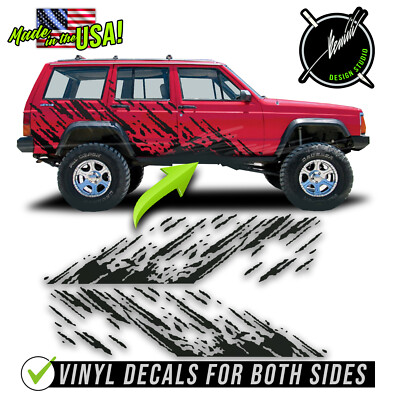 Mud Splash Graphics Decals - FITS 1984-2001 Jeep Cherokee Sport Country XJ