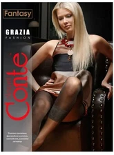 Conte GRAZIA Floral Ankle Tights – Elegant Fantasy Pantyhose, Size M