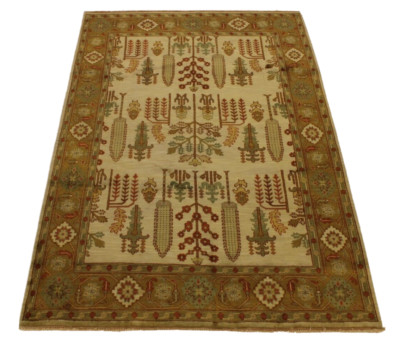 6'1'' x 8'9'' ft. Turkish Knot Vegetable Dye Wool Hand Knotted Oriental Area Rug