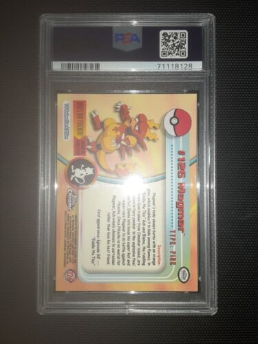 PSA 8 NM-Mint Magmar #126 (Topps Chrome Series 2) Holo Pokemon Card - Picture 3 of 3