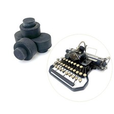 x4 New Rubber Feet for Blickensderfer No.9 Typewriter Part Replacement Vtg thumbnail