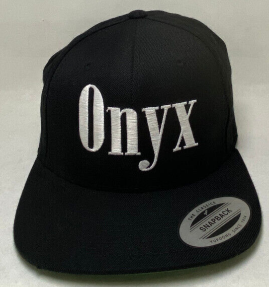 Onyx embroidered Black Cap FlexFit Yupoong Hat Snapbacks NEW | eBay