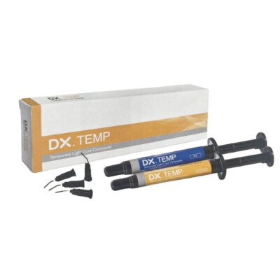 Dental Temporary Light Cure Composite, DX.TEMP Blue, 2.5g/Syringe