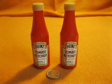 Vintage Heinz Ketchup Bottle Plastic Salt and Pepper Shakers JSNY       75