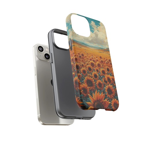 Phone Case for iPhone, Pixel, Galaxy - Sunflower Field Floral Sky Flower Cover - Picture 52 of 191