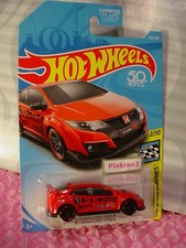 2018 Hot Wheels 16 Honda Civic Type R 126 Us 50red Pr5speed Graphicscase G