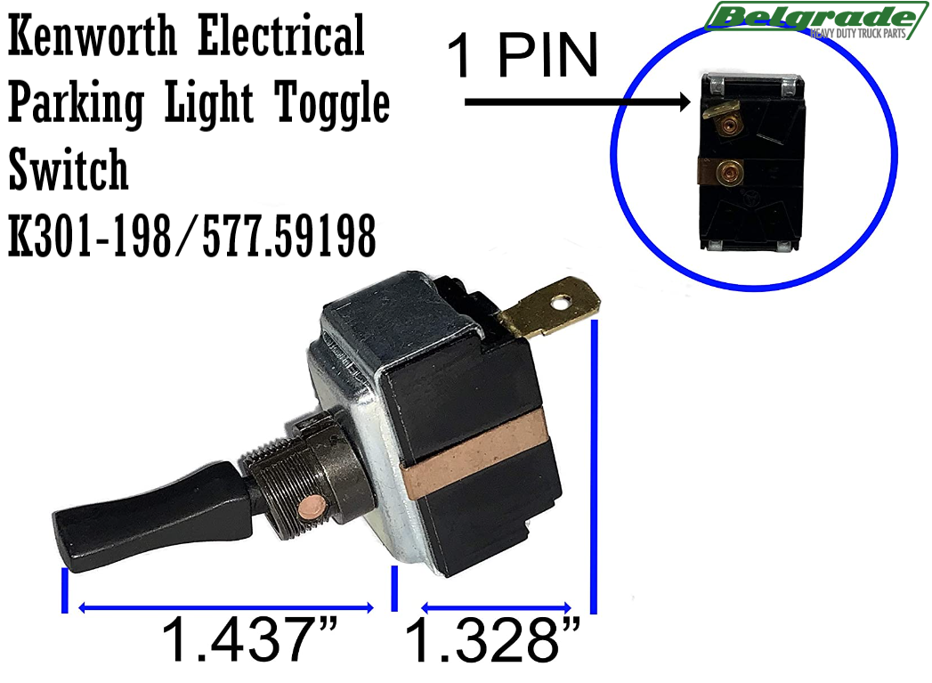 Kenworth Electrical Parking Light Toggle Switch K301198/577.59198