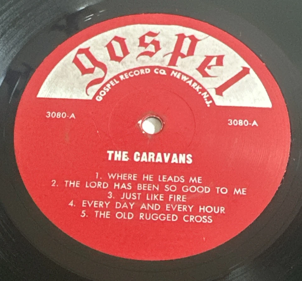 The Famous Caravans* - Where He Leads Me Funk Soul Gospel LP Vinyl Record  - Image 4 of 4