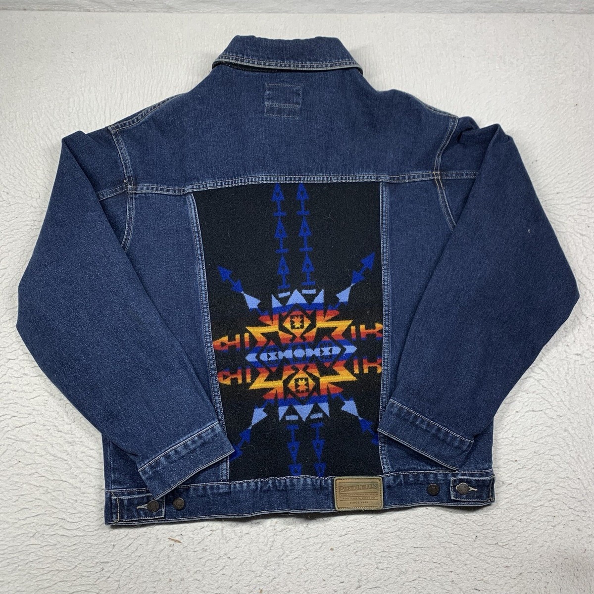 Vintage Pendleton Mens XL High Grade Western Wear Aztec Wool Denim