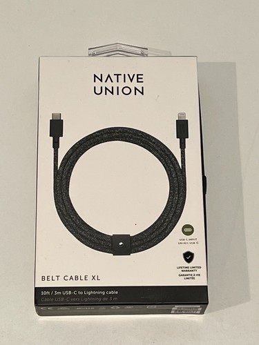 Native Union Belt Cable XL 10' Lightning “MFi-Certified” to USB-C - Cosmos - 第 1/2 張圖片