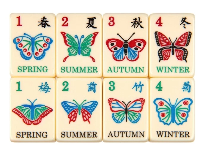 Free Shipping! Open Box- Linda Li American Mahjong Set - Blue Nautical Soft Bag - Image 3 of 4