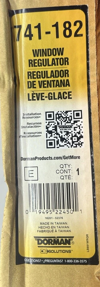 Regulador de ventana con motor Dorman 741-182 Foto 3 de 3