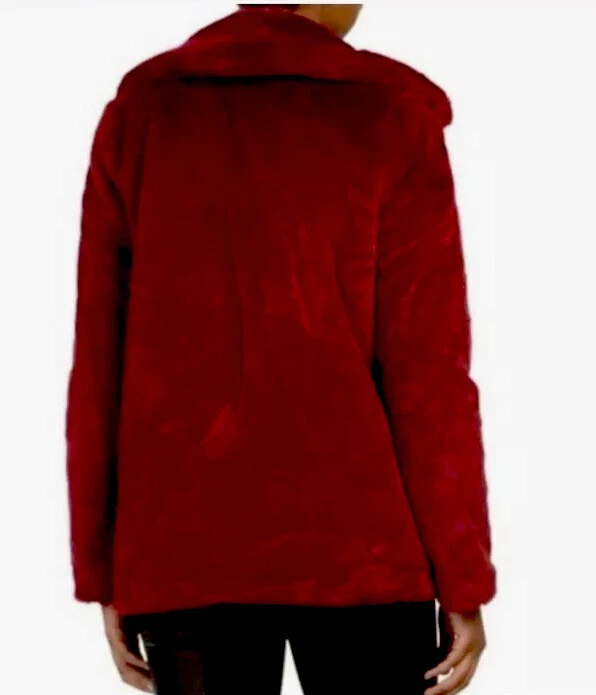 Chaqueta Rachel Zoe Carmesí Borgoña Imitación Piel ~ Talla M - Hermosa y Muy Suave Foto 4 de 4