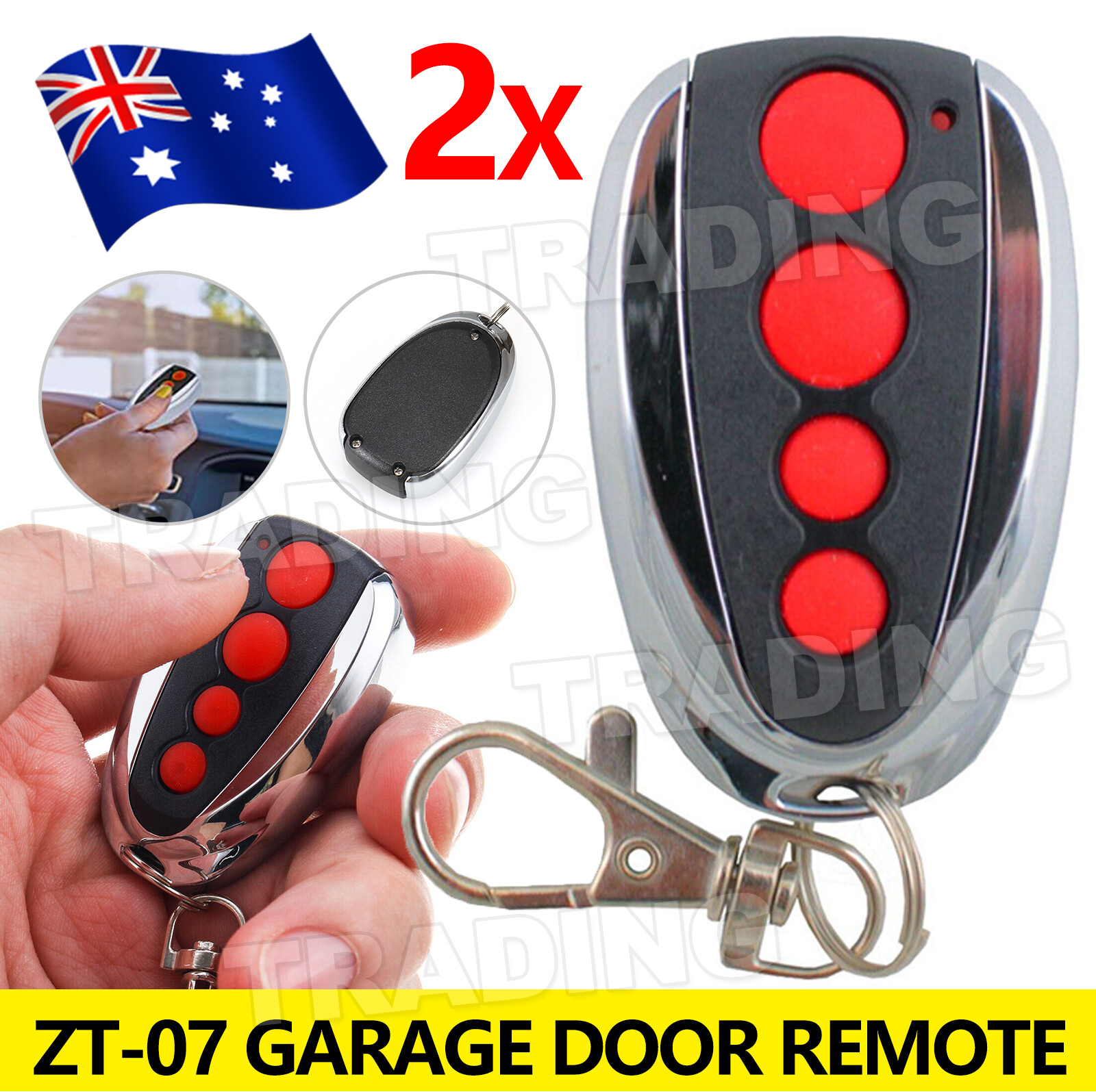 2x SteelLine Garage Door Remote Replacement SD800 Transmitter 433,92