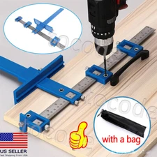 Cabinet Hardware Jig Adjustable Punch Locator Handle Template Tools Drill Guide