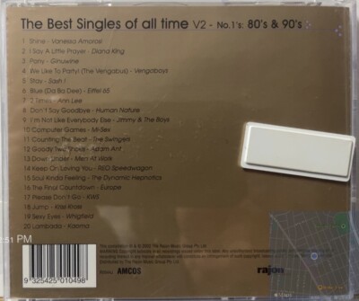 No Longer Made CD The Best Singles Of All Time V2 #1s 80s 90s Eiffel 65 Mi-sex