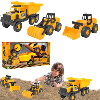 Ruspa Rullo Escavatore Camion Movimento Terra set Veicoli Mezzi