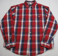 Polo Ralph Lauren Men's XL Up Button Flannel Shirt Long Sleeve Flap Pockets
