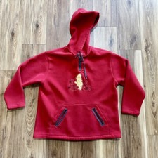 Vintage Disney Store Winnie The Pooh Embroidered Floral Quarter Zip Hoodie
