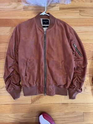 Men s Suede Varsity Jacket Large