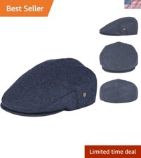 Men's Fitted Herringbone Ivy Cap - Luxurious Wool Blend for Every Occasion